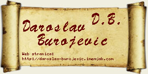 Daroslav Burojević vizit kartica